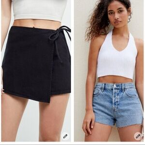 PacSun Charcoal skort shorts sz 23 high rise 90’s icon